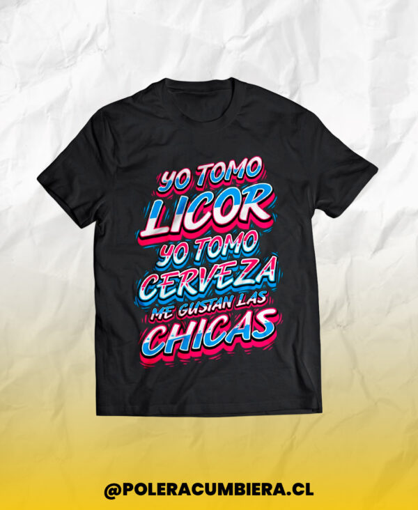 Polera Amar Azul Yo Tomo Licor