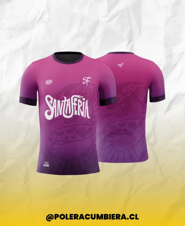 Camiseta Santaferia Fucsia Camisetas Cumbia Chilena Polera Cumbiera