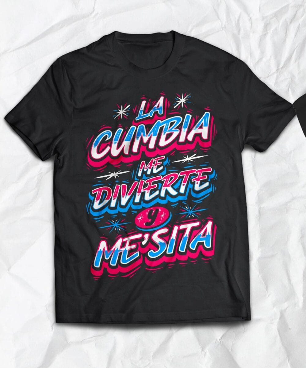Polera Amar Azul <br>La Cumbia Me Divierte