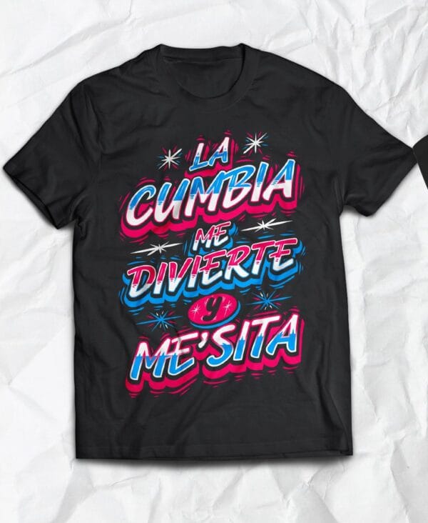 Polera Amar Azul - La Cumbia Me Divierte, estilo Amar Azul, moda tropical