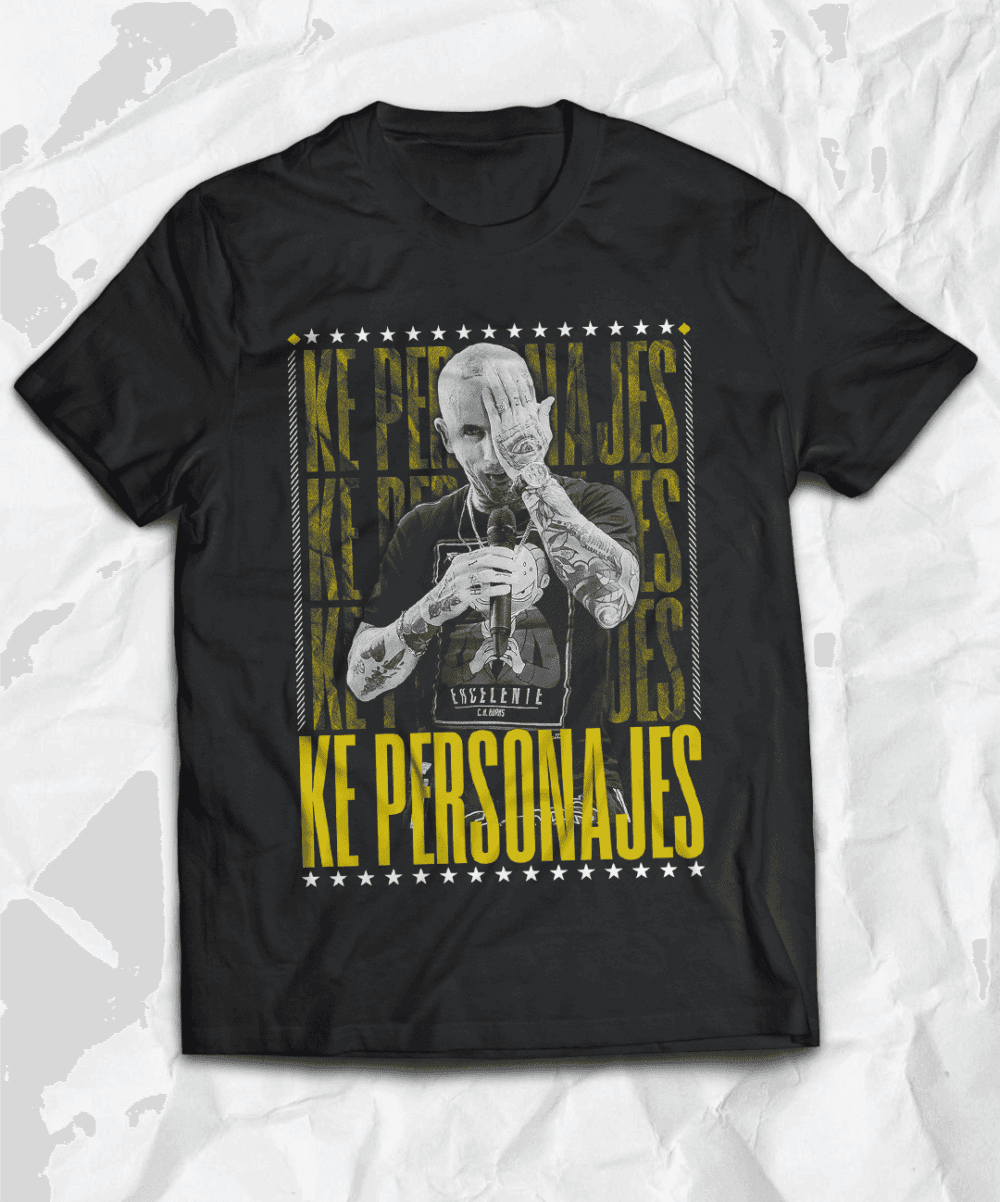 Polera <br> Ema Noir Ke Perosnajes