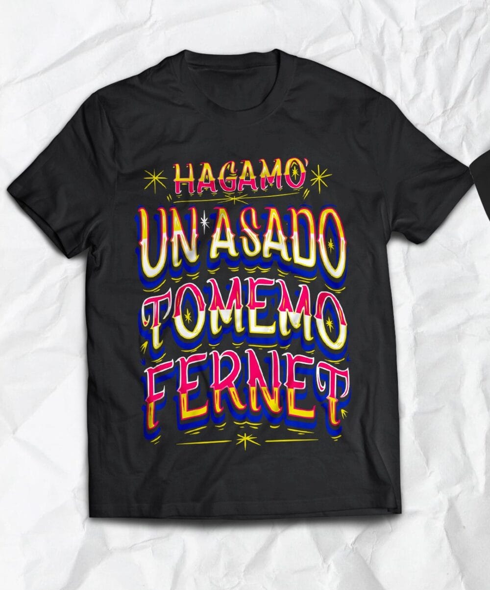 Polera Los Caligaris <br>Hagamos Un Asado
