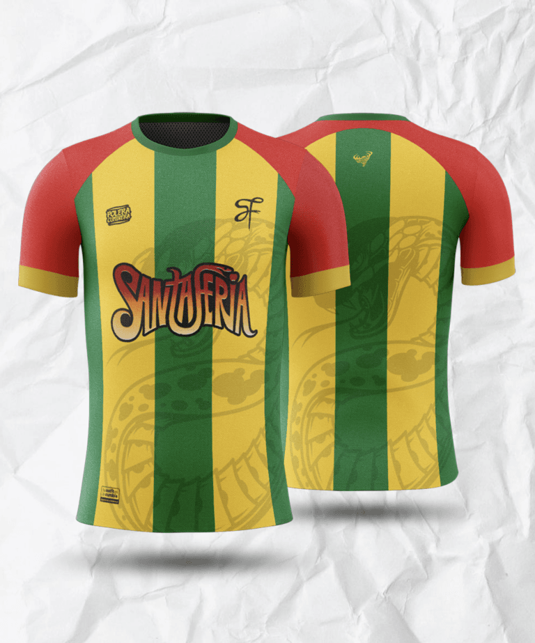 Polera Camiseta Santaferia Tricolor, estilo Camisetas, inspirada en camiseta, polera de cumbia