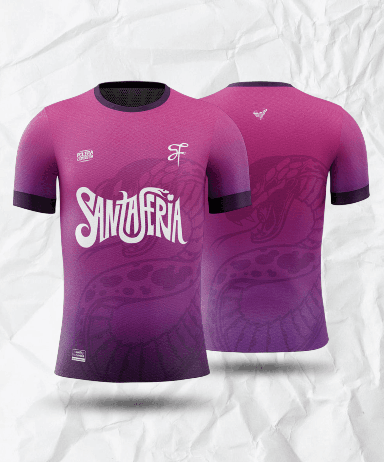 Polera Camiseta Santaferia Fucsia, estilo Camisetas, inspirada en camiseta, camiseta cumbiera