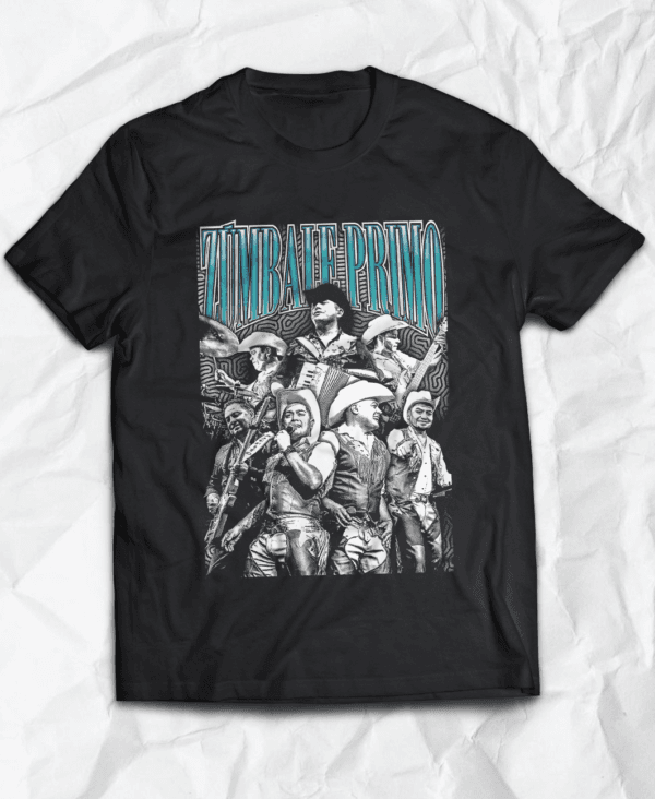 Polera - Grupo Zumbale Primo - Negro, S, camiseta tropical