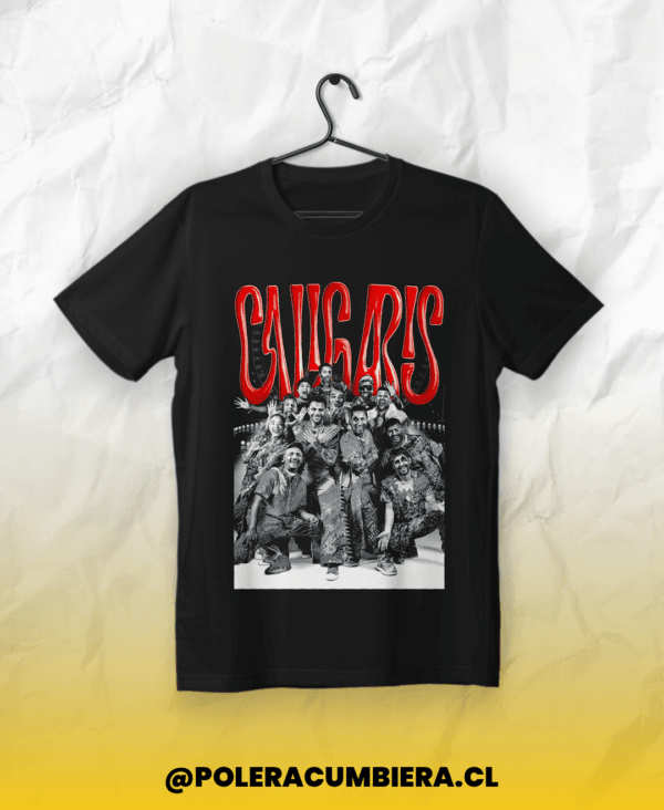 polera cumbiera caligaris letras rojas
