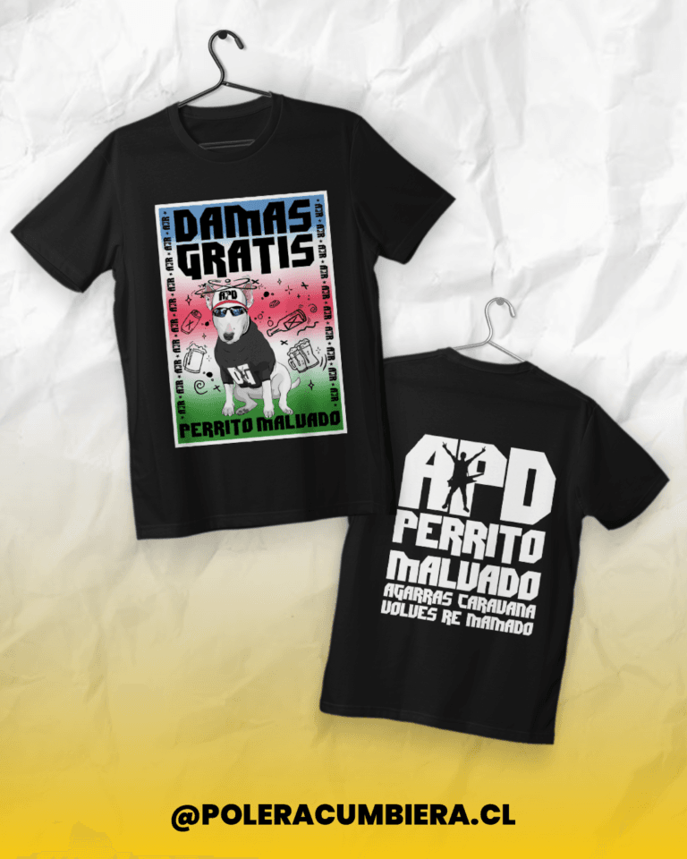 Polera APD Perrito Malvado Damas Gratis