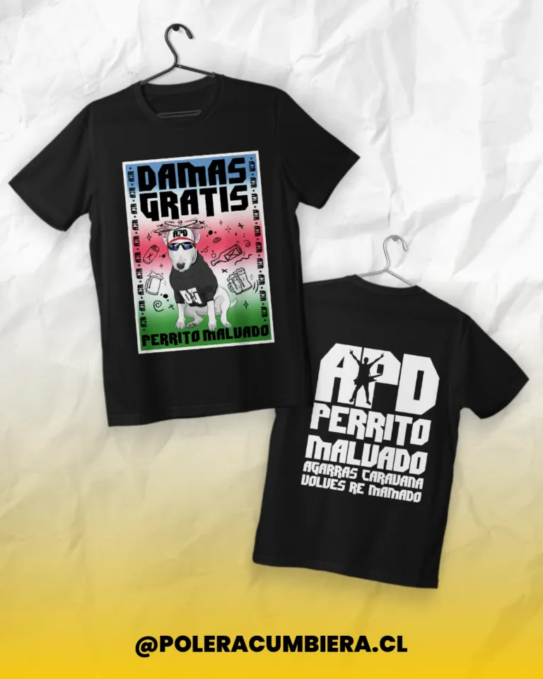 Polera APD Perrito Malvado Damas Gratis