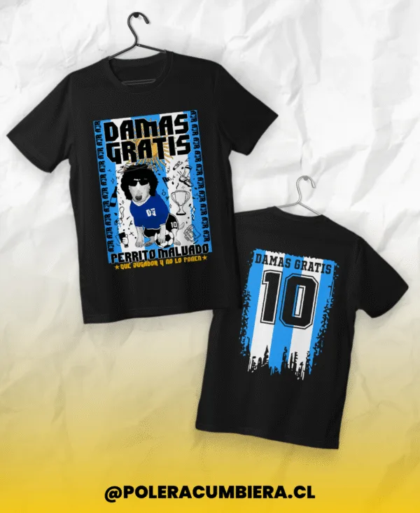 polera damas gratis maradona perrito malvado